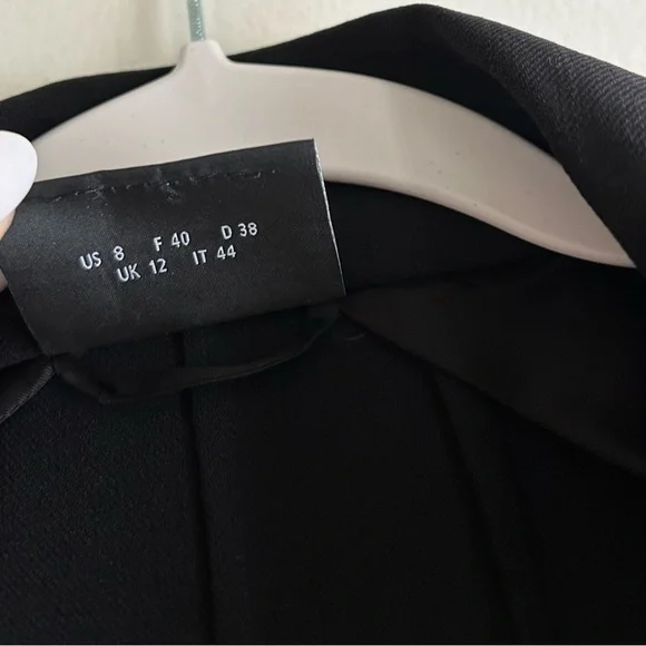 $3.9K Akris Scott Black Wool Leather Double Breasted Jacket Coat Size 8 44